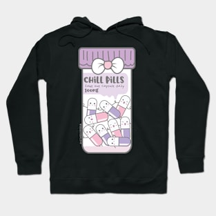 chill pills cute pills cartoon Hoodie